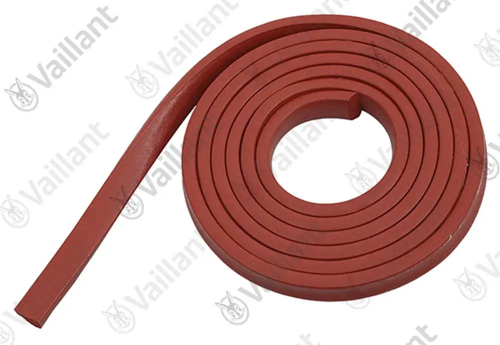 Rotes Dichtungsprofil in spiraliger Form, dient zur Abdichtung. Marke Vaillant, kein spezifisches Maß erkennbar.